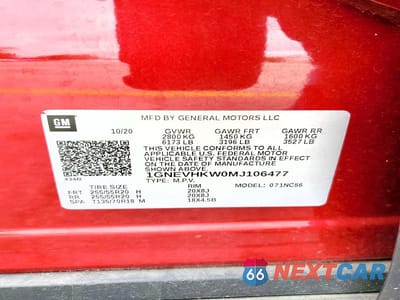 Zdjęcie 13 z 13 samochodu: 2021 CHEVROLET TRAVERSE LT VIN:1GNEVHKW0MJ106477 - miniatura