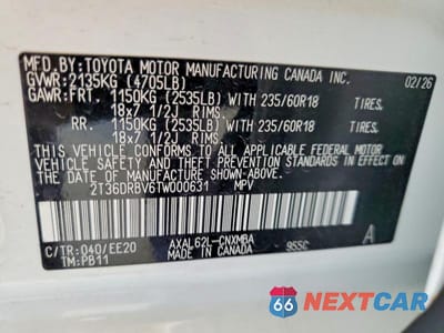 Zdjęcie 13 z 13 samochodu: 2026 TOYOTA RAV4 XLE PREMIUM VIN:2T36DRBV6TW000631 - miniatura