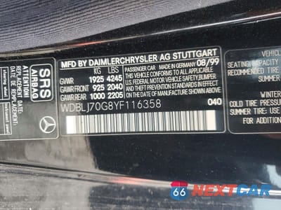 Zdjęcie 13 z 13 samochodu: 2000 MERCEDES-BENZ CLK 430 VIN:WDBLJ70G8YF116358 - miniatura