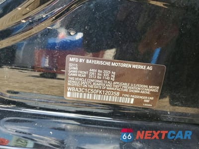 Zdjęcie 12 z 12 samochodu: 2015 BMW 328 I SULEV VIN:WBA3C1C50FK120358 - miniatura