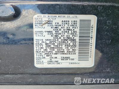 Zdjęcie 13 z 13 samochodu: 2017 NISSAN ROGUE SV VIN:JN8AT2MT1HW404336 - miniatura
