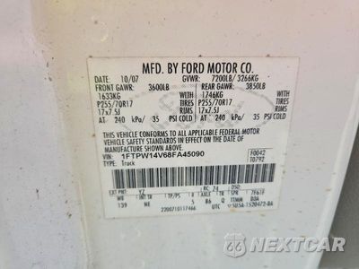 Zdjęcie 12 z 12 samochodu: 2008 FORD F150 SUPERCREW VIN:1FTPW14V68FA45090 - miniatura