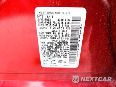 Zdjęcie 13 z 13 samochodu: 2014 NISSAN ROGUE SELECT S VIN:JN8AS5MT0EW616046 - miniatura