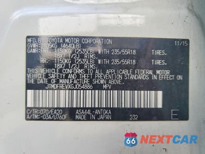 Zdjęcie 13 z 13 samochodu: 2016 TOYOTA RAV4 LIMITED VIN:JTMDFREVXGJ054886 - miniatura