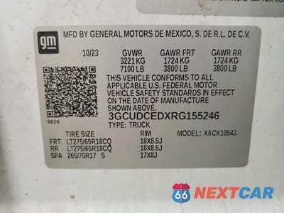 Zdjęcie 12 z 12 samochodu: 2024 CHEVROLET SILVERADO K1500 TRAIL BOSS CUSTOM VIN:3GCUDCEDXRG155246 - miniatura