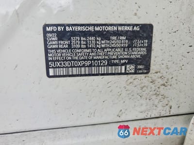 Zdjęcie 12 z 12 samochodu: 2023 BMW X4 XDRIVE30I VIN:5UX33DT0XP9P10129 - miniatura