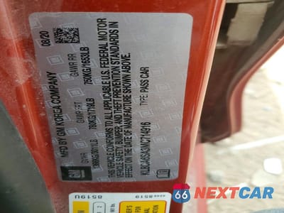 Zdjęcie 13 z 13 samochodu: 2021 CHEVROLET SPARK LS VIN:KL8CA6SA3MC714916 - miniatura