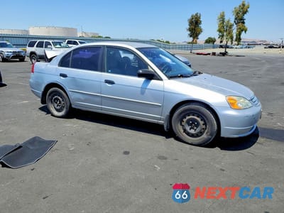 Czwarte zdjęcie samochodu z boku: 2001 HONDA CIVIC LX VIN:2HGES16511H596078 - miniatura
