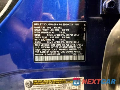 Zdjęcie 13 z 13 samochodu: 2017 VOLKSWAGEN TOUAREG WOLFSBURG VIN:WVGRF7BPXHD003982 - miniatura