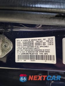 Zdjęcie 13 z 13 samochodu: 2009 HONDA CR-V VIN:5J6RE48579L031123 - miniatura