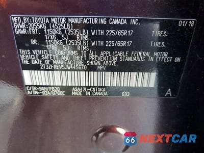 Zdjęcie 12 z 12 samochodu: 2018 TOYOTA RAV4 VIN:2T3ZFREV5JW445670 - miniatura
