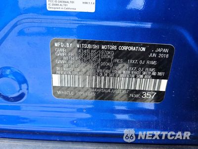 Zdjęcie 13 z 13 samochodu: 2018 MITSUBISHI OUTLANDER SPORT ES VIN:JA4AP3AU4JU021957 - miniatura