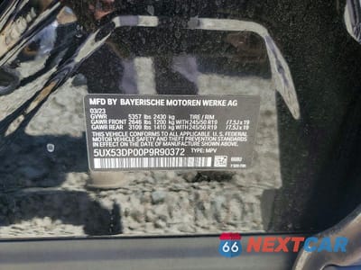Zdjęcie 13 z 13 samochodu: 2023 BMW X3 XDRIVE30I VIN:5UX53DP00P9R90372 - miniatura