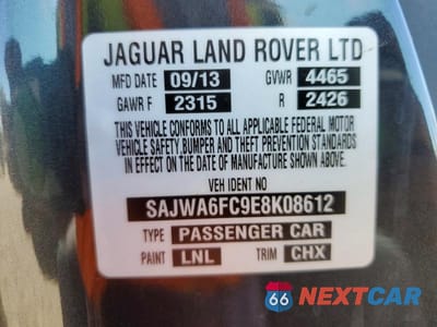 Zdjęcie 12 z 12 samochodu: 2014 JAGUAR F-TYPE S VIN:SAJWA6FC9E8K08612 - miniatura