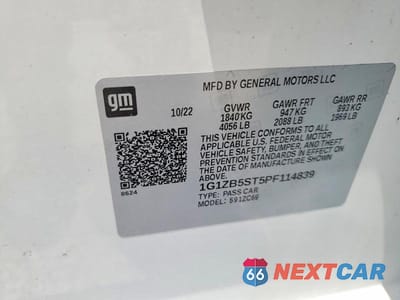 Zdjęcie 12 z 12 samochodu: 2023 CHEVROLET MALIBU LS VIN:1G1ZB5ST5PF114839 - miniatura