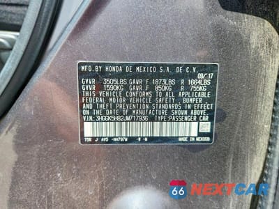 Zdjęcie 12 z 12 samochodu: 2018 HONDA FIT EX VIN:3HGGK5H82JM717936 - miniatura