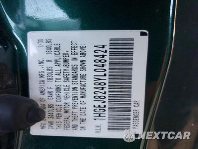 Zdjęcie 12 z 12 samochodu: 2000 HONDA CIVIC EX VIN:1HGEJ8248YL048424 - miniatura