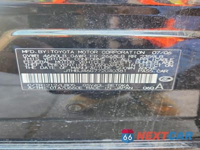 Zdjęcie 12 z 12 samochodu: 2007 LEXUS ES 350 VIN:JTHBJ46G772040381 - miniatura