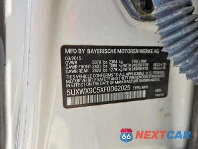 Zdjęcie 13 z 13 samochodu: 2015 BMW X3 XDRIVE28I VIN:5UXWX9C5XF0D62025 - miniatura