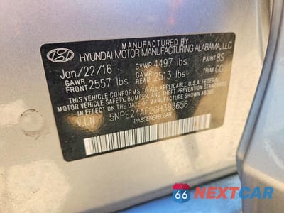 Zdjęcie 12 z 12 samochodu: 2016 HYUNDAI SONATA SE VIN:5NPE24AF2GH383656 - miniatura