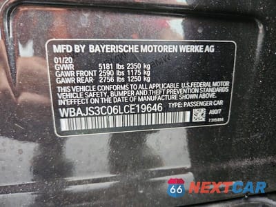 Zdjęcie 12 z 12 samochodu: 2020 BMW 540 XI VIN:WBAJS3C06LCE19646 - miniatura