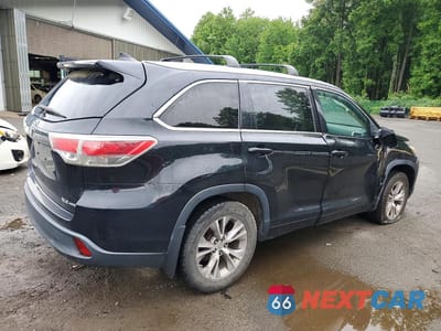 Trzecie zdjęcie samochodu z tyłu: 2014 TOYOTA HIGHLANDER XLE VIN:5TDJKRFH4ES012639 - miniatura