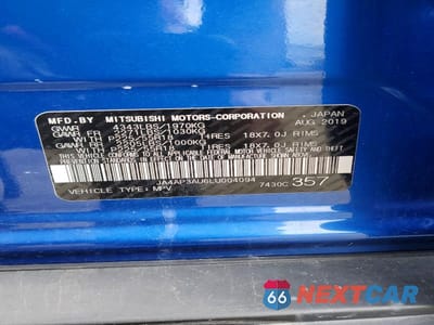 Zdjęcie 13 z 13 samochodu: 2020 MITSUBISHI OUTLANDER SPORT ES VIN:JA4AP3AU6LU004094 - miniatura