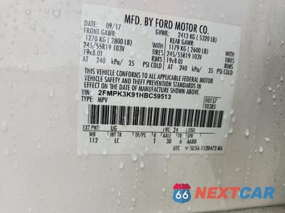 Zdjęcie 13 z 13 samochodu: 2017 FORD EDGE TITANIUM VIN:2FMPK3K91HBC59513 - miniatura