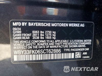 Zdjęcie 12 z 12 samochodu: 2025 BMW I5 EDRIVE 40 VIN:WBY33FK06SCT62886 - miniatura