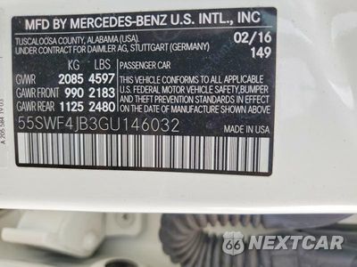 Zdjęcie 12 z 12 samochodu: 2016 MERCEDES-BENZ C 300 VIN:55SWF4JB3GU146032 - miniatura