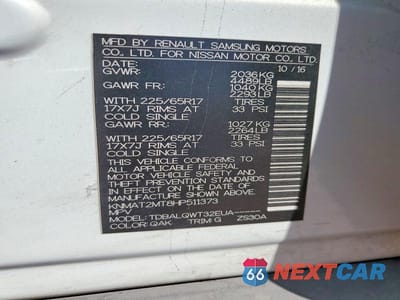 Zdjęcie 14 z 14 samochodu: 2017 NISSAN ROGUE SV VIN:KNMAT2MT8HP511373 - miniatura