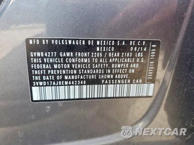 Zdjęcie 12 z 12 samochodu: 2014 VOLKSWAGEN JETTA SE VIN:3VWD17AJ8EM442346 - miniatura