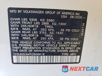 Zdjęcie 14 z 14 samochodu: 2026 VOLKSWAGEN ATLAS SE VIN:1V2LN2CA4TC506916 - miniatura