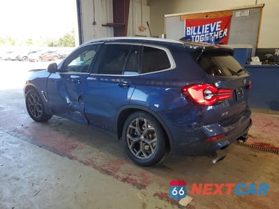 Drugie zdjęcie samochodu z przodu: 2022 BMW X3 XDRIVE30I VIN:5UX53DP05N9M40050 - miniatura
