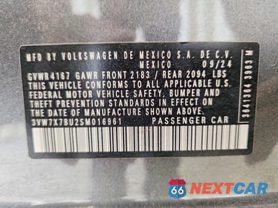 Zdjęcie 13 z 13 samochodu: 2025 VOLKSWAGEN JETTA SE VIN:3VW7X7BU2SM016961 - miniatura