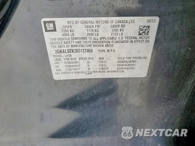 Zdjęcie 12 z 12 samochodu: 2014 GMC TERRAINSLT VIN:2GKALSEK3E6137468 - miniatura