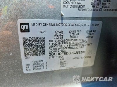 Zdjęcie 12 z 12 samochodu: 2023 CHEVROLET SILVERADO K1500 LT TRAIL BOSS VIN:3GCUDFED8PG269101 - miniatura