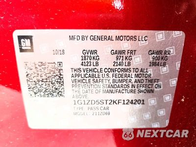 Zdjęcie 12 z 12 samochodu: 2019 CHEVROLET MALIBU LT VIN:1G1ZD5ST2KF124201 - miniatura