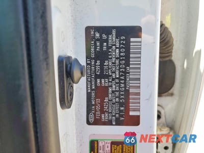 Zdjęcie 12 z 12 samochodu: 2013 KIA OPTIMA LX VIN:5XXGM4A73DG180729 - miniatura