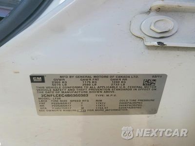 Zdjęcie 13 z 13 samochodu: 2011 CHEVROLET EQUINOX LS VIN:2CNFLCEC4B6360383 - miniatura