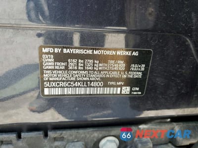 Zdjęcie 13 z 13 samochodu: 2019 BMW X5 VIN:5UXCR6C54KLL14800 - miniatura