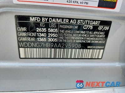 Zdjęcie 12 z 12 samochodu: 2010 MERCEDES-BENZ S 63 AMG VIN:WDDNG7HB9AA295908 - miniatura