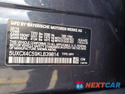 Zdjęcie 13 z 13 samochodu: 2019 BMW X7 XDRIVE50I VIN:5UXCX4C59KLB39814 - miniatura