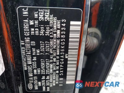 Zdjęcie 13 z 13 samochodu: 2019 KIA SORENTO L VIN:5XYPG4A36KG583343 - miniatura