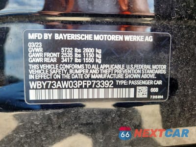Zdjęcie 13 z 13 samochodu: 2023 BMW I4 EDRIVE 40 VIN:WBY73AW03PFP73392 - miniatura