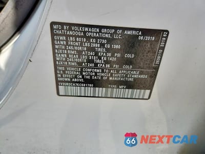 Zdjęcie 13 z 13 samochodu: 2019 VOLKSWAGEN ATLAS SE VIN:1V2UR2CA7KC581780 - miniatura