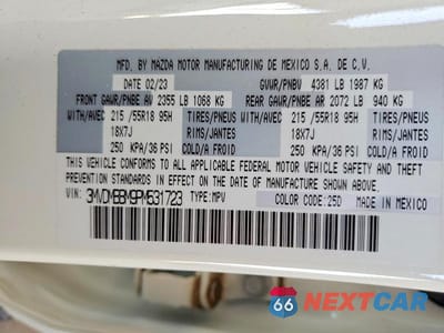 Zdjęcie 12 z 12 samochodu: 2023 MAZDA CX-30 SELECT VIN:3MVDMBBM9PM531723 - miniatura