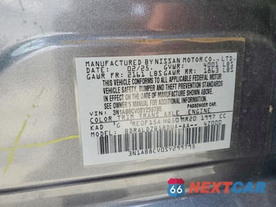Zdjęcie 12 z 12 samochodu: 2025 NISSAN SENTRA SV VIN:3N1AB8CV0SY299795 - miniatura