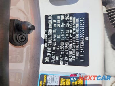 Zdjęcie 13 z 13 samochodu: 2012 KIA SORENTO SX VIN:5XYKW4A20CG223040 - miniatura