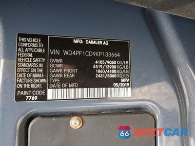 Zdjęcie 12 z 12 samochodu: 2019 MERCEDES-BENZ SPRINTER 2500 DELIVERY VAN VIN:WD4PF1CD9KP133664 - miniatura